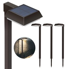 Bobcat Solar Pathway Lights Outdoor Super Bright 300 lumens with 2-in-1 Warm ...