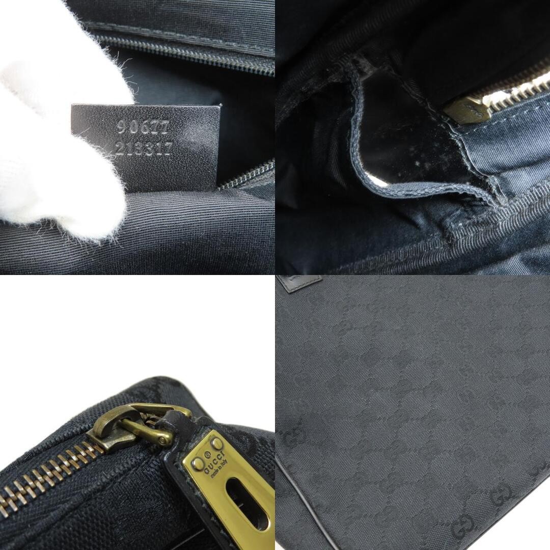 GUCCI GG Canvas Tote Bag Ladies Black Used thumbnail 8