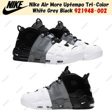 Nike Air More Uptempo Tri-Color White Grey Black 921948-002 Men's Size