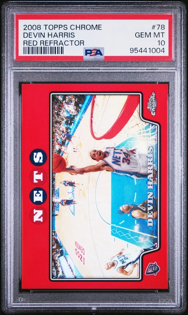 2008 Topps Chrome Red Refractor #78 Devin Harris 5/5 PSA 10
