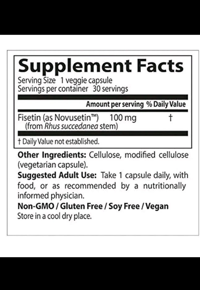 Doctor's Best Fisetin con Novusetin 100 mg 30 Cápsulas Vegetales VER FOTOS  Foto 2 de 3