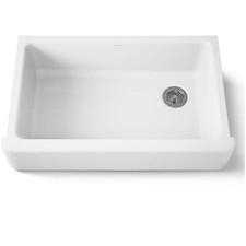 New Kohler K-6489-0 Whitehaven 35-11-16 Self-Trimming Farmhouse Single Basin  