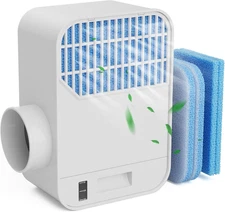 3-In-1 Indoor Dryer Vent Kit for Electric Dryer, Polyester Filter and Water Draw