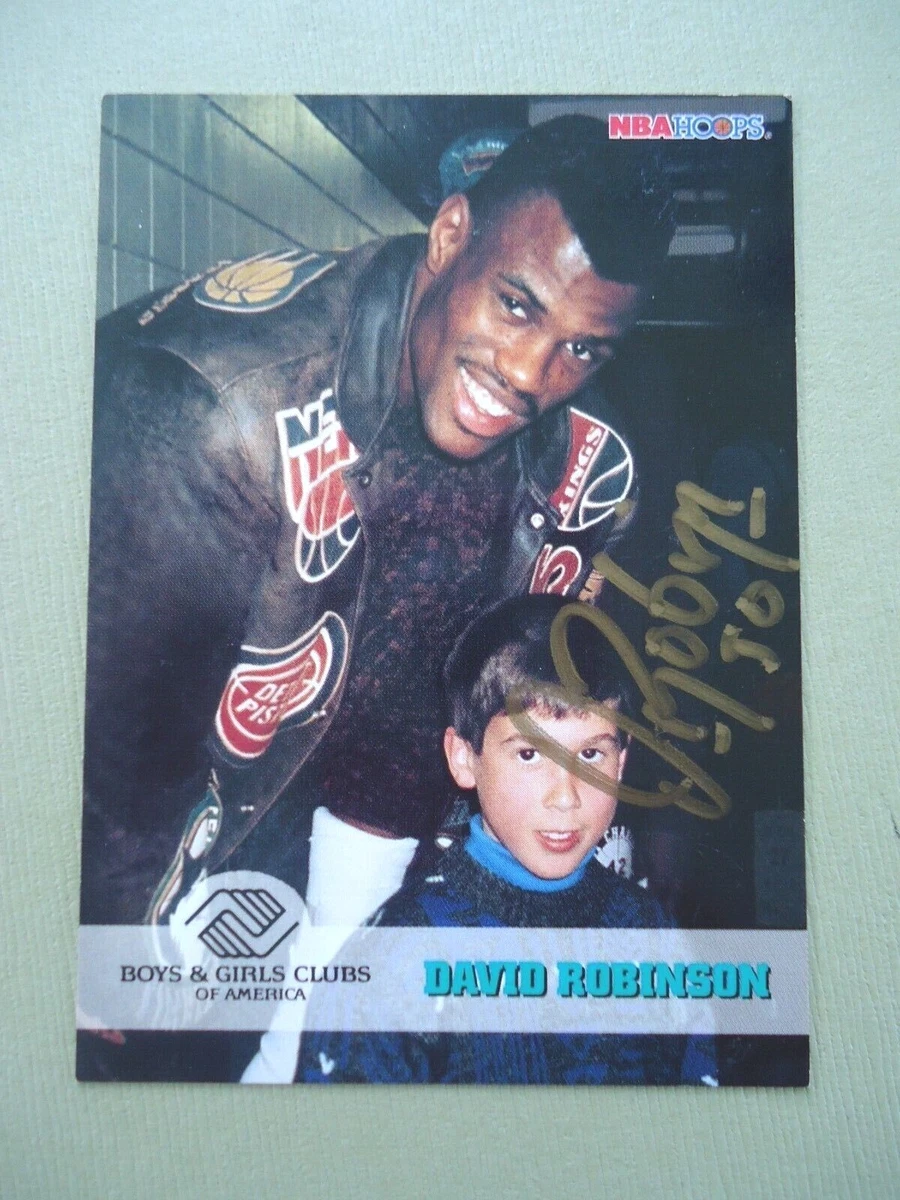 David Robinson - 1993 Hoops Autographed Basketball card # 291 