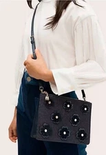 NWT $258 KATE SPADE ON PURPOSE FLORAL CROSSBODY  / CLUTCH BLAZER BLUE