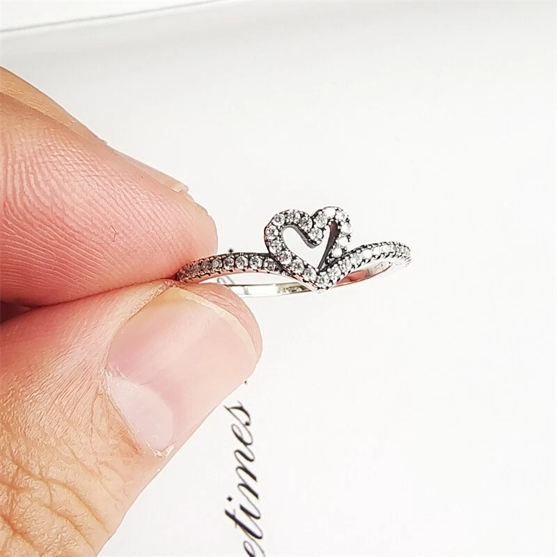 Pandora wishbone heart ring deals