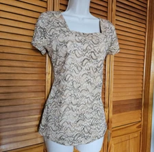 Beautiful Lace Multicolored Top size Small by "CDW Creative Design Works"