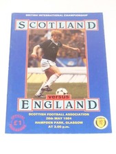 1984 Home International***SCOTLAND V ENGLAND***26th MAY 1984 @  HAMPDEN PARK