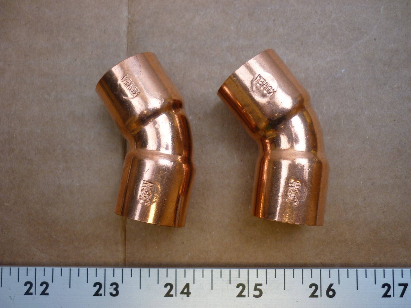 3/4" Copper Elbow 45 Degree (Pack of 2, Brand Varies)