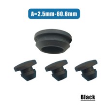 2.5-60.6mm Black Snap-on Silicone Rubber Hole Plugs Blanking End Caps Sealing