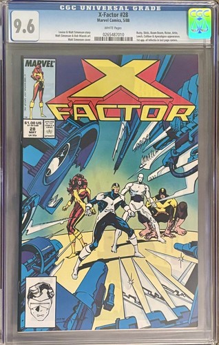 X-FACTOR 28 CGC 9.6 1st INFECTIA Cameo Last Page Older Case Newton Rings On Back