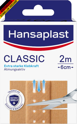 Hansaplast Classic Pflaster (2 M X 6 Cm), Zuschneidbare Wundpflaster Mit Extra S