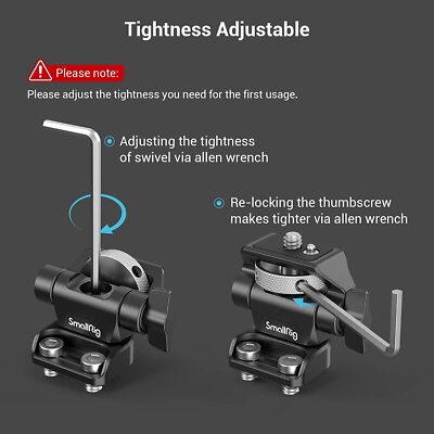 SmallRig Camera Monitor Mount – 360° Swivel & 180° Tilt, Holds Up To 3.2kg, With Cold Shoe