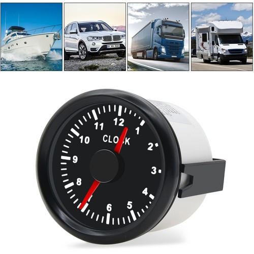 52mm Car Gauge Clock Meter Luminous Interior Watch Auto Dashboard Clocks Boat - Picture 5 of 12