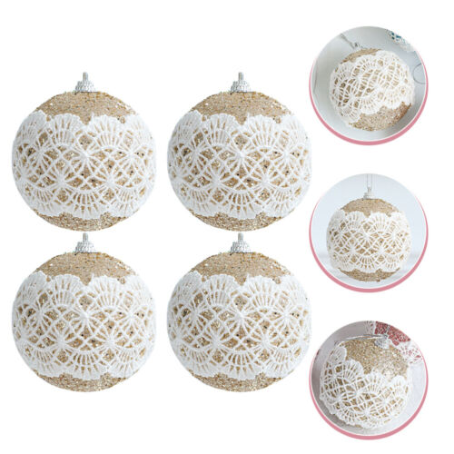  4 piezas bolas de Navidad decoración de bolas colgantes alabanza decoración navideña - Imagen 1 de 11