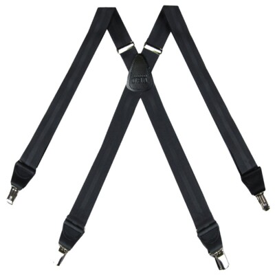 Men's Made in the USA Fashion X-Back Tonal Striped Suspender Braces - NWT