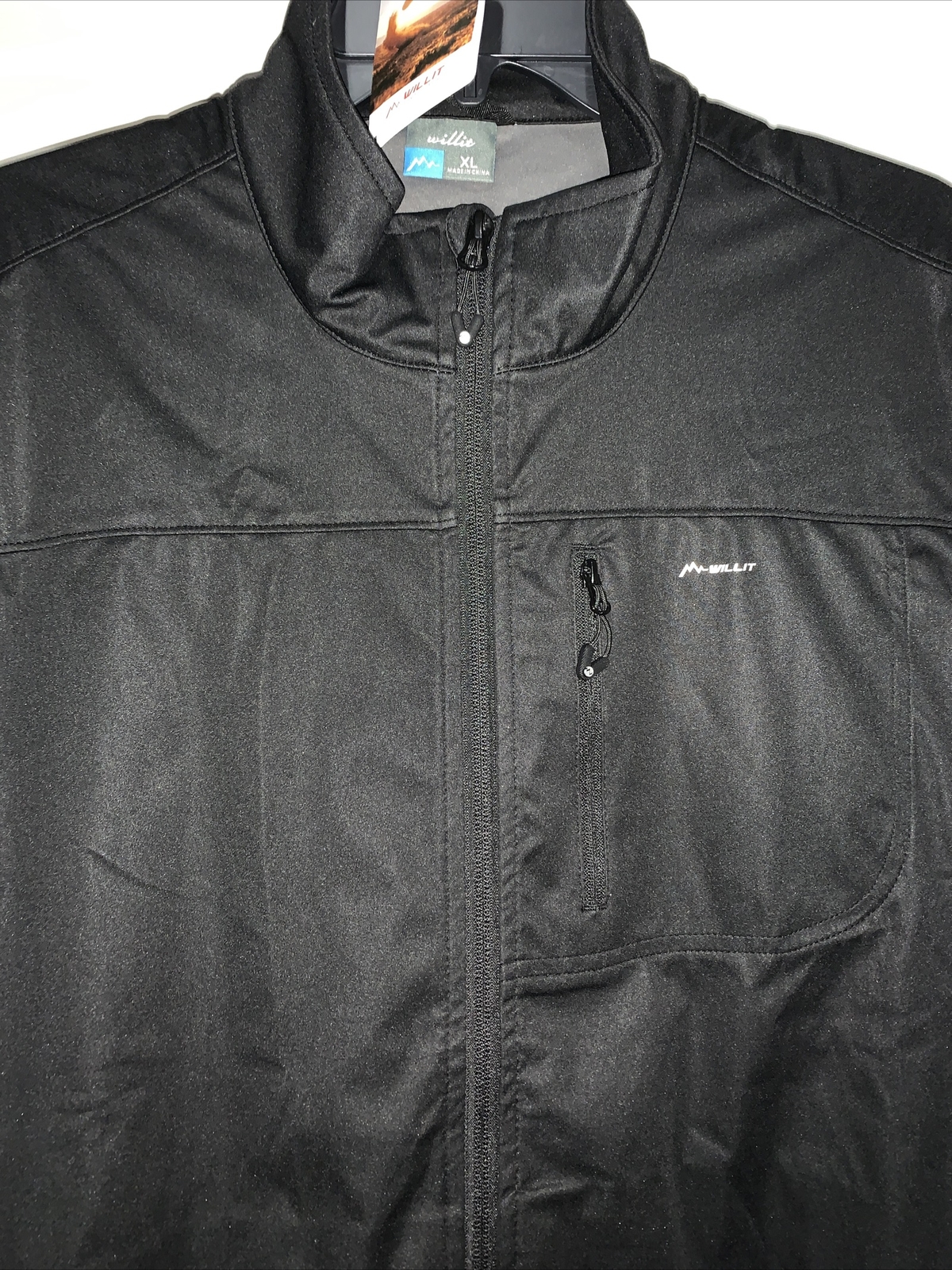 Willit Men's Athletic Vest Lightweight Softshell Outerwear Black Sz XL