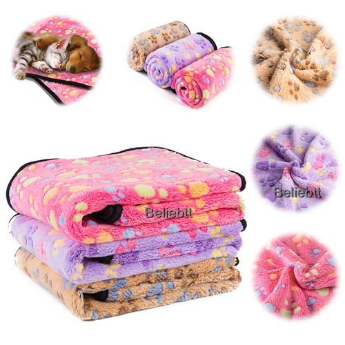 Manta de lana para mascotas perro gato cachorro suave cálida estera cubierta cojín M L XL - Imagen 3 de 107