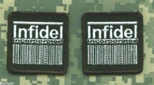 DAESH BASHER JSOC GREEN BERETS URBAN WARFARE vêlkrö 2" 2-TAB: INFIDEL Bar Code