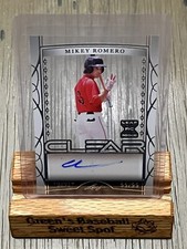 2022 Leaf Trinity Baseball Mikey Romero Clear Auto XRC 55/99 Boston Red Sox