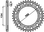 Pignon arrière PBR 45 dents pas 530 : accélération optimisée pour Honda CBR 1000RR
