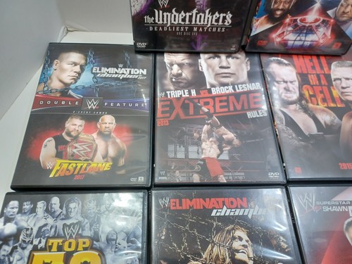 Lot Of 10 Wrestling DVD's WWE WWF Elimination Chamber Triple H Undertaker Lesnar - Picture 6 of 9