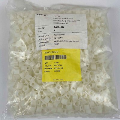 Essentra Kabelschellen nylon 6/6  WHC-375-01, Ø innen 9,5mm (VE1000Stk.), OVP