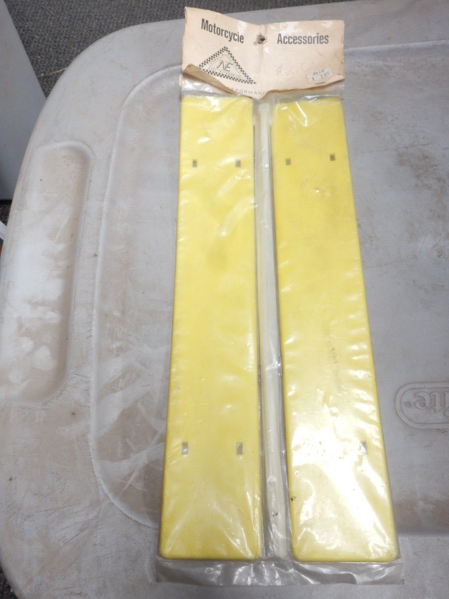 NOS NIP Vintage Neal Enterprises Motorcycle Accessories Yellow w
