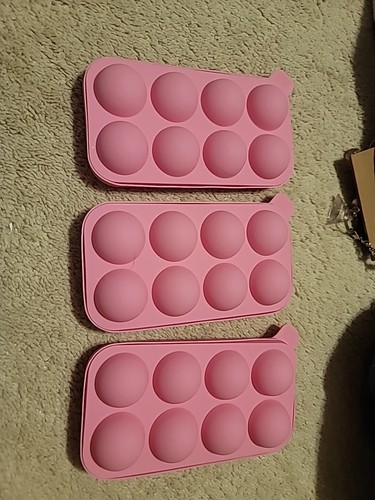 Reusable Ice cube Maker Silicone 8 Round Ball Shape Space Saving - 第 1/2 張圖片