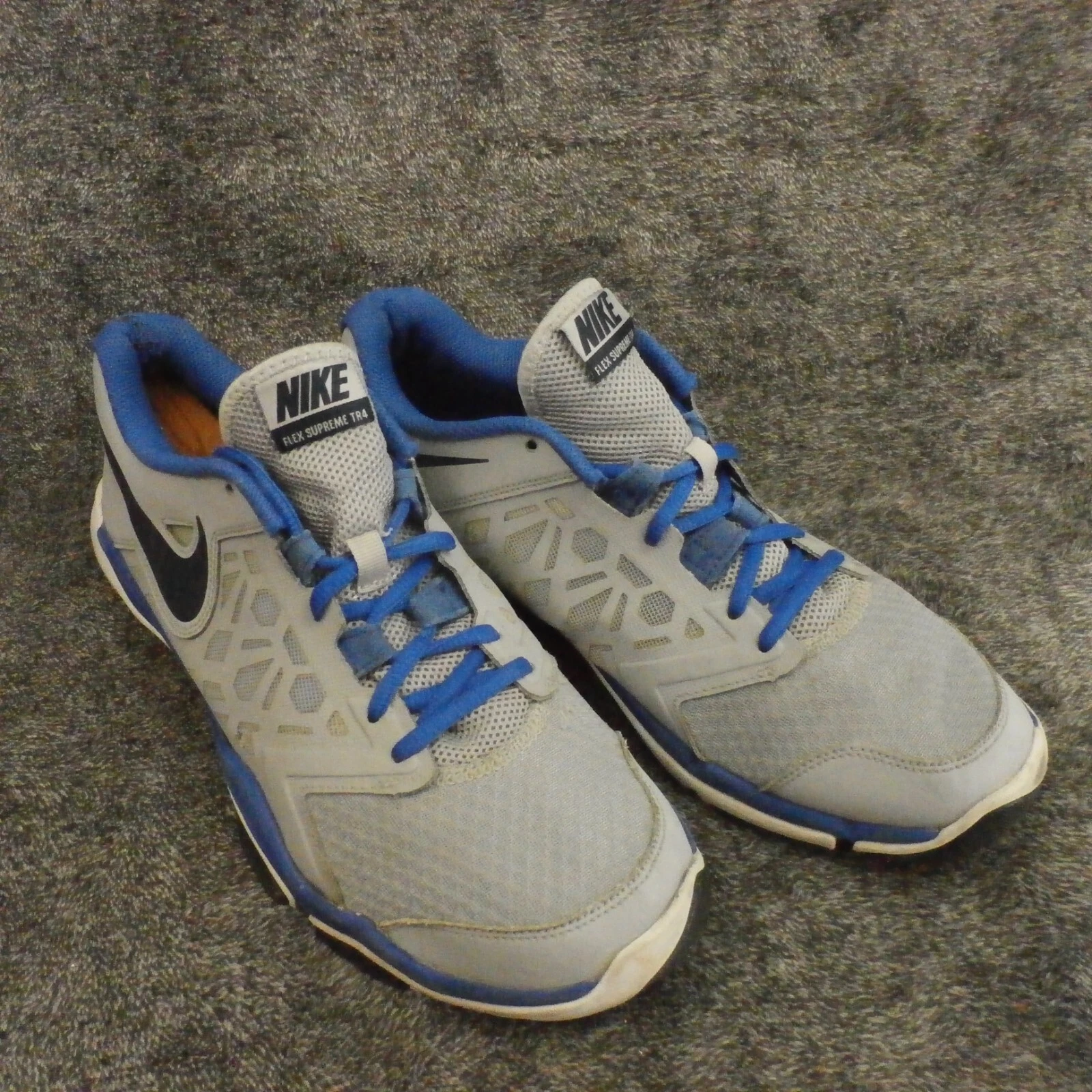 Chaussures Nike Flex Supreme TR4 homme 11,5 bleu gris baskets d'entraînement 749165