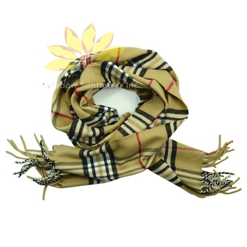 Men Women Unisex 100% Cashmere Classic Scarf Tartan Stripe Plaid Wool Scotland - Picture 3 of 23