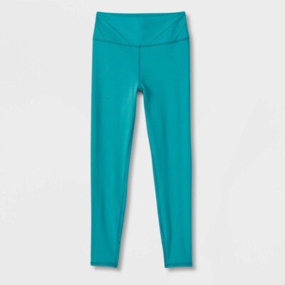 Girls Fashion Leggings - All in Motion Turquoise Green Size Small 6-6X