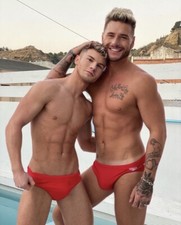 Men's Classic RED 2" Solar SPEEDO Swimwear Always Authentic and Genuine.