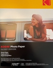 Kodak Photo Paper Glossy 8-1/2 x 11, 200GSM. 10  Ten Sheets/Pack