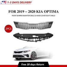 Front Bumper Radiator Grille & Hood Cover Sight Shield Fits 2019-2020 Kia Optima
