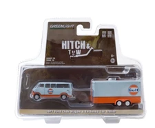 Greenlight  Hitch & Tow Series 20 1972 Ford Club Wagon & Enclosed Car Trailer