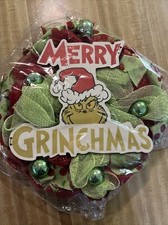 Grinch Wreath  Merry Grinchmas  15 Inches