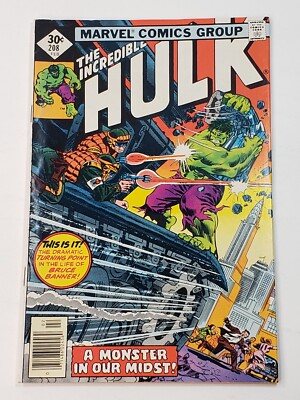 Incredible Hulk 208 NEWSSTAND Diamond Whitman Variant Bronze Age 1977