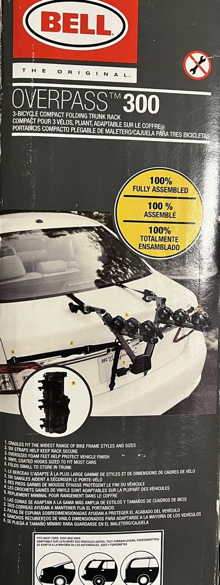 bell overpass 300 bicycle compact folding trunk rack