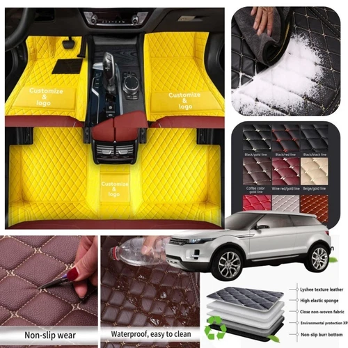For Land Rover Car Floor Mats All Series Non-slip Liner Carpet Waterproof Custom - Imagen 15 de 43
