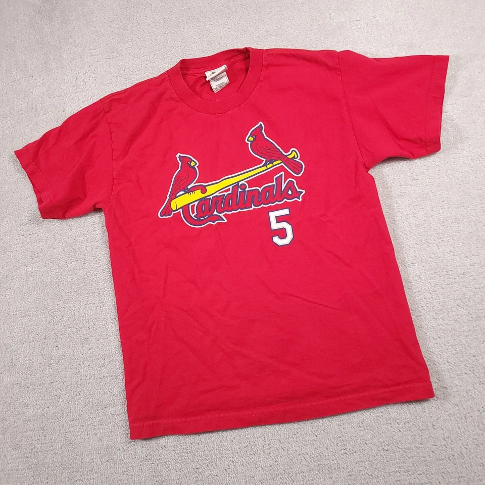 Camiseta St. Louis Cardinals Albert Pujols juvenil tamanho XL vermelha majestosa MLB - Imagem 2 de 4
