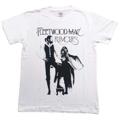 Offizielles Fleetwood Mac Rumours T-Shirt weiß Album Logo Kunst Rock neu S bis 5XL