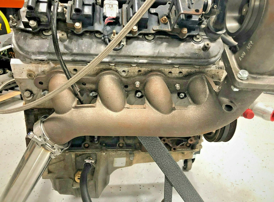 Single Turbo Hotpart T4 Manifold Vortec LS 4.8 5.3 6.0 6.2 Silverado Sierra CAST - Image 4 of 4