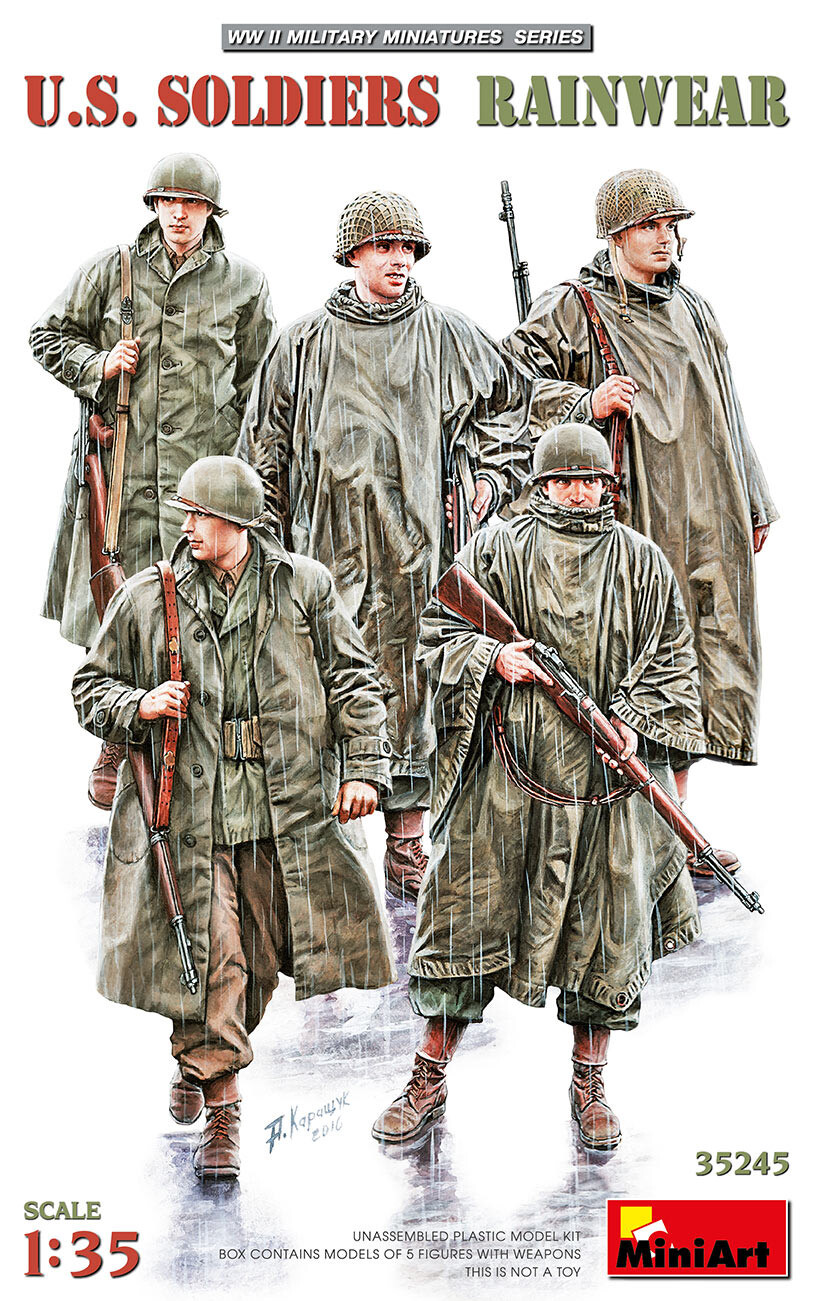 U.S. Soldiers Rainwear 1:35 Plastic Model Kit MINIART