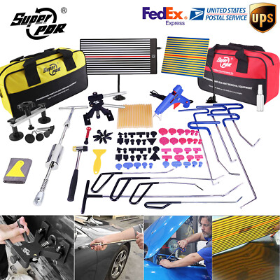 110x Car Paintless Dent Puller Lifter Glue Gun Tool Kit Repair Removal Hail Tabs