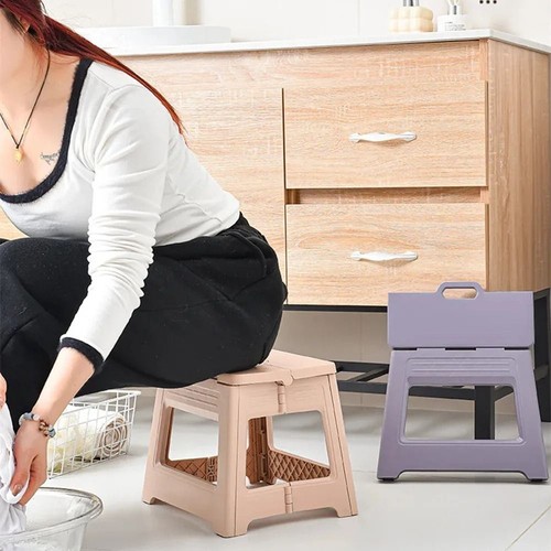 Collapsible Folding Step Stool Thickened Small Bench Foldable Stool Camping - Picture 7 of 18