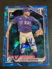 Curley Martha Signed Card 2024 Bowman Sapphire In Person Autograph (IP) Auto