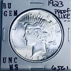 1923 P BU GEM PEACE SILVER DOLLAR UNC MS+++ U.S. MINT RARE COIN 6561