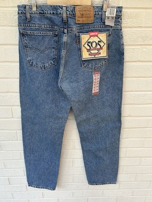 Vintage Levis 505 Jeans Stonewash Blue 1993 Zip Fly Orange Tab W36 L30