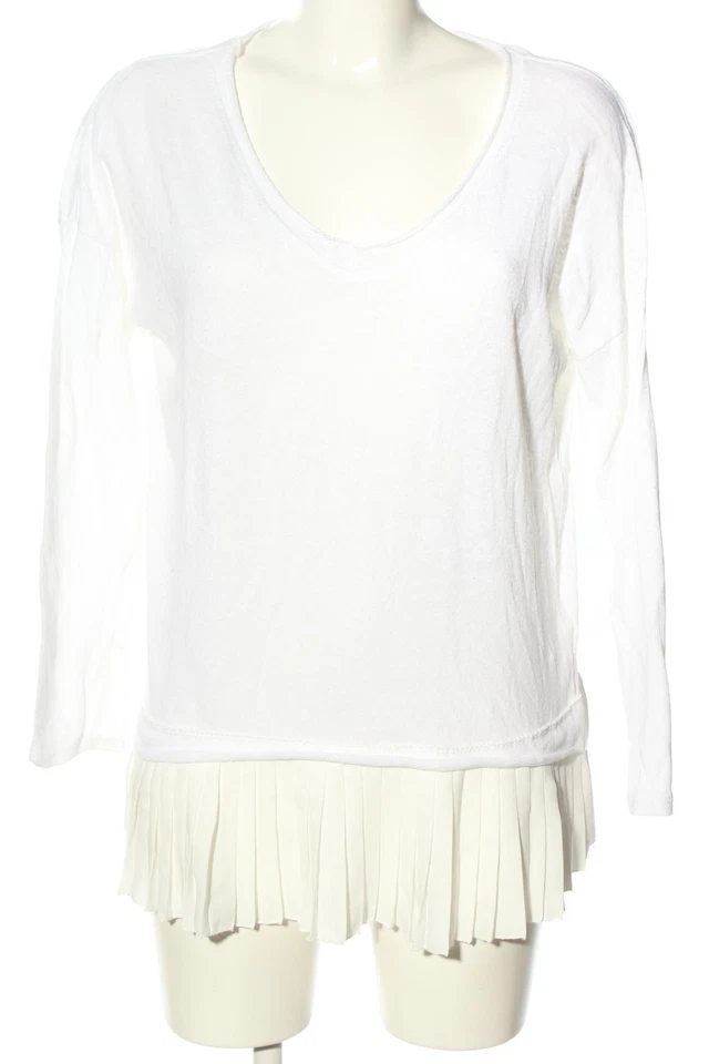 CARLA GIANNINI Top à manches longues Dames Haut T EU 42 blanc style décontracté - Photo 4/4